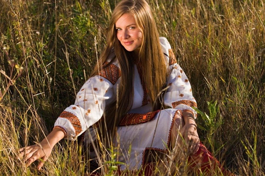 Model Women in Slavic costumes in Sapporo