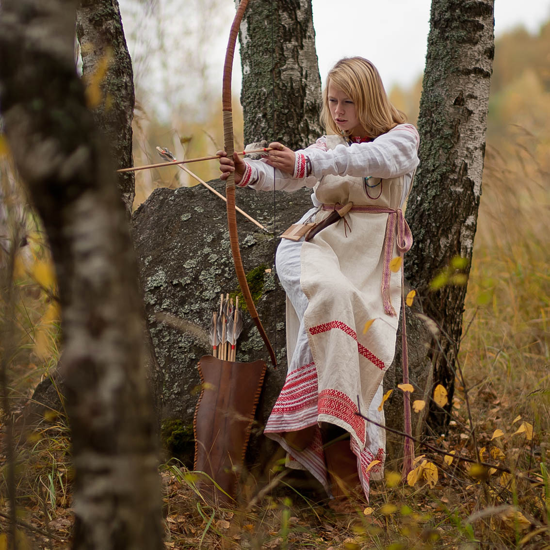 Sexy photo Girls in Slavic costumes in Sapporo